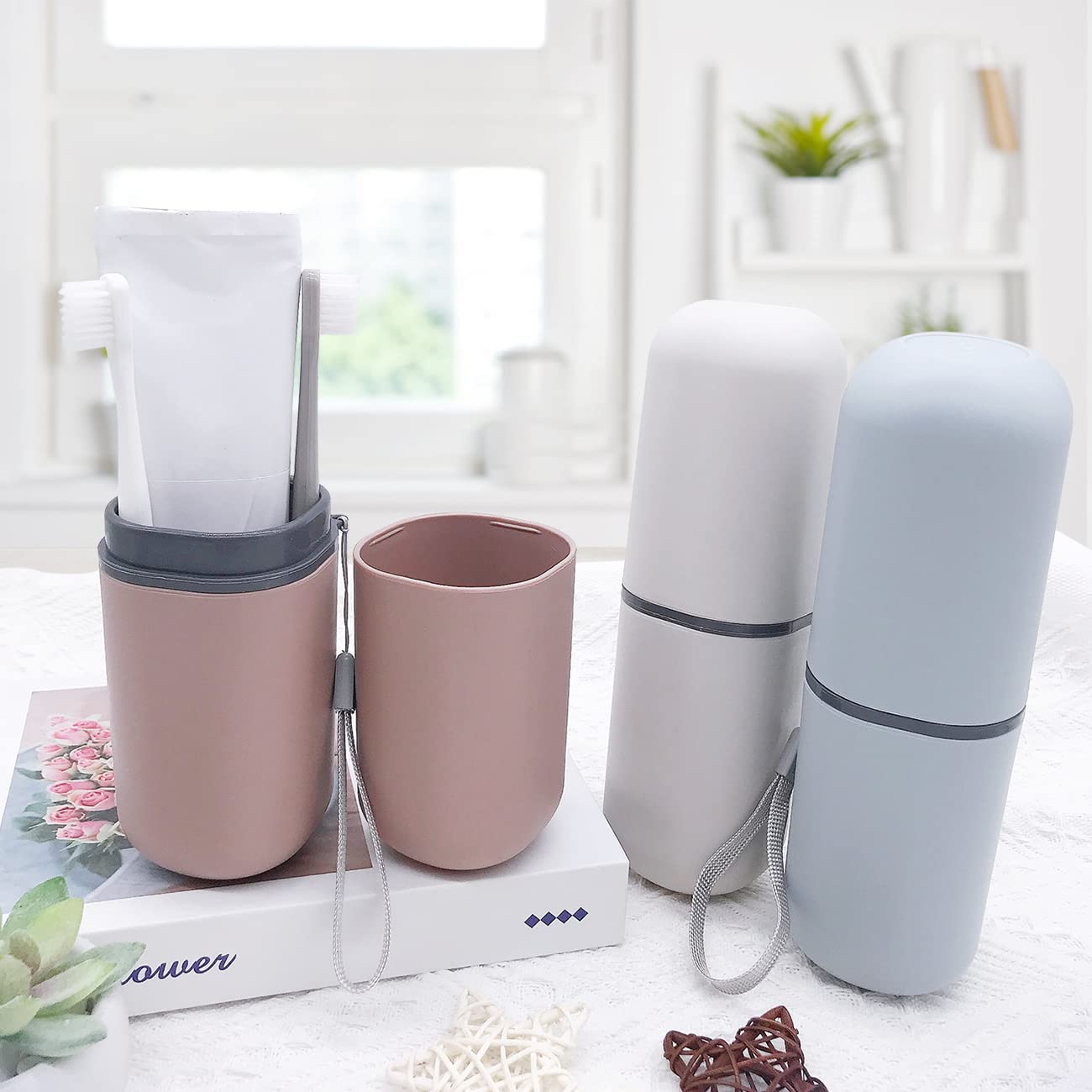 Support De Brosse à Dents De Voyage Amovible 3 En 1, étui De Voyage En Plastique Pour Brosse à Dents Pour Voyage, Affaires, Camping, Usage Quotidien (vert