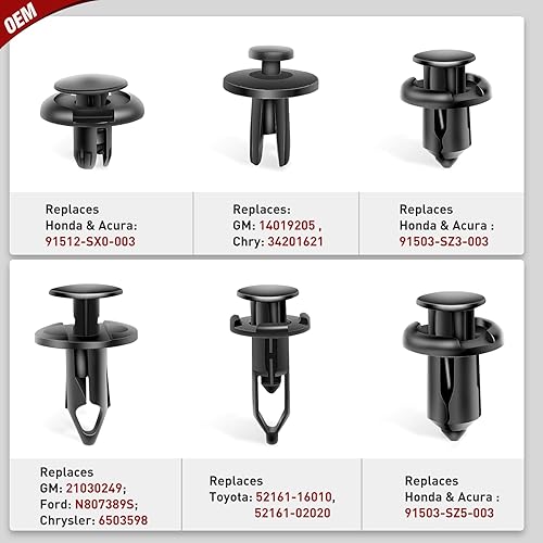 Miniatura 4 de Nilight 240 clips de retención de automóvil, removedor de cierres de 0.248in, 0.315in, 0.354in, 0.394in, kit de repuesto de tornillos de expansión