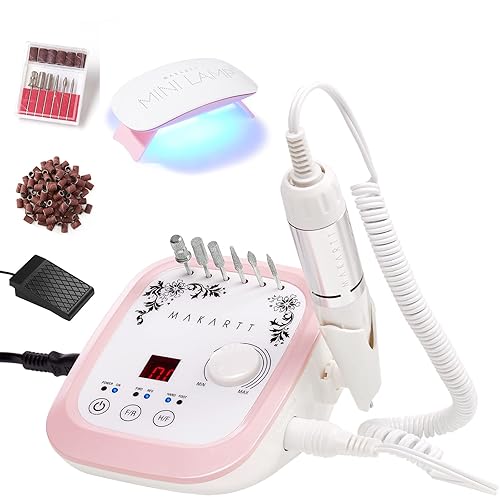 Makartt Lámpara de uñas LED UV, mini luz UV para uñas de gel, paquete de luz de curado de esmalte de gel portátil de secado rápido USB de 6 W con