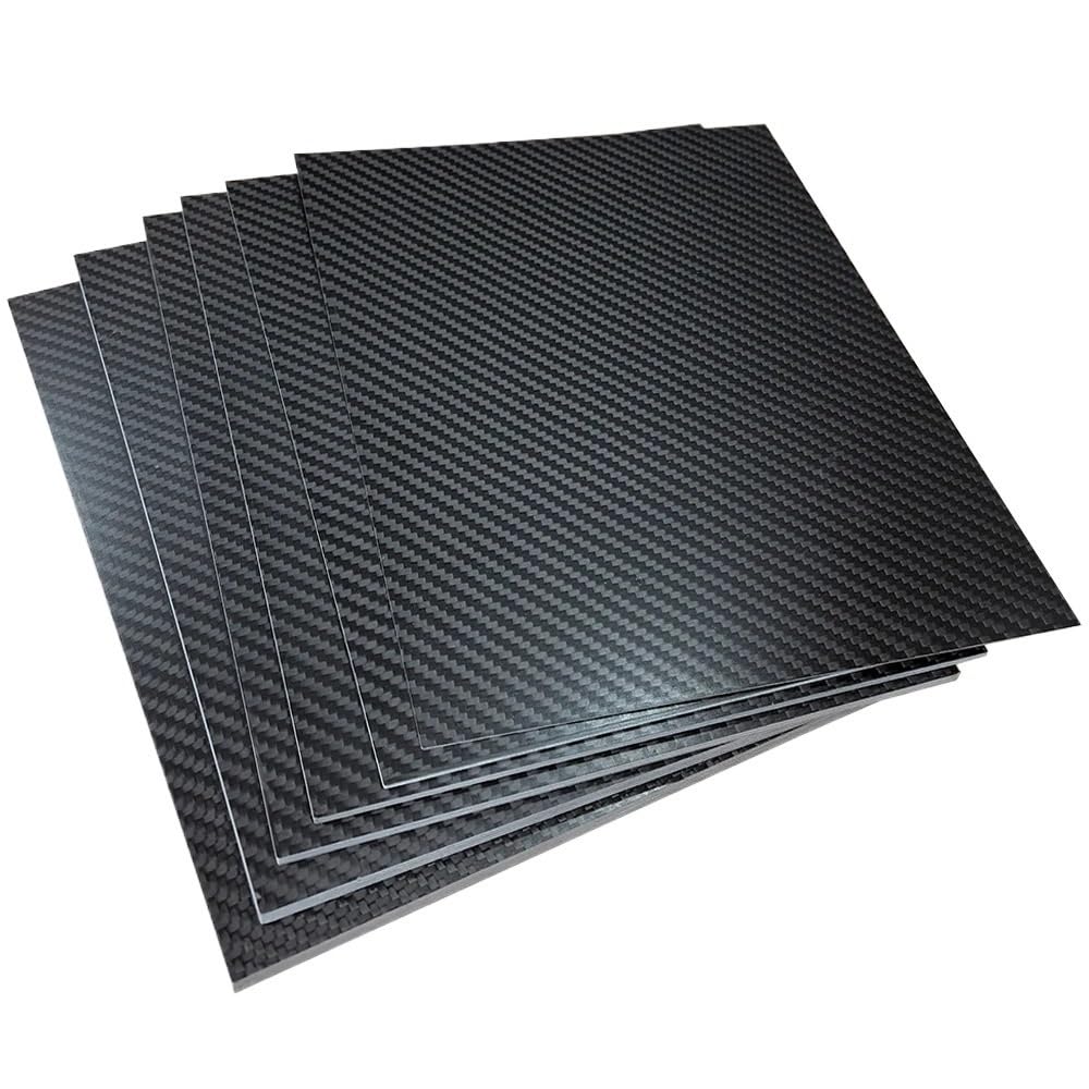 Foglio composito in fibra Foglio di carbonio artigianale nero 3K, larghezza 245 mm, lunghezza 395, finitura opaca in twill, anti-invecchiamento, 1 pezz0(1.5mm)