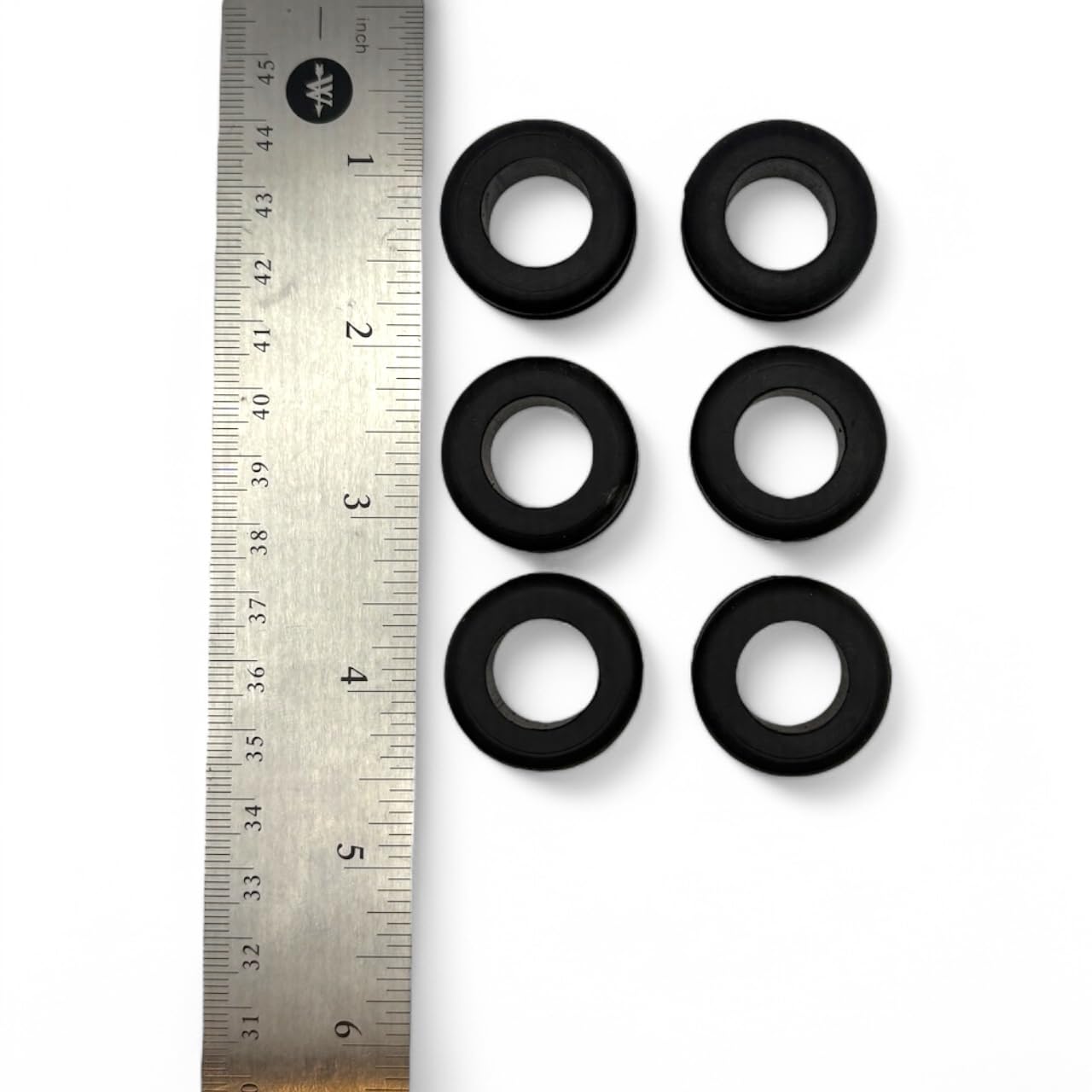 Buna-N Rubber Push-in Grommet - Inner Diameter 5/8", Outer Diameter 1 1/8", for Hole Diameter 7/8", Panel Thickness 1/4"(24)