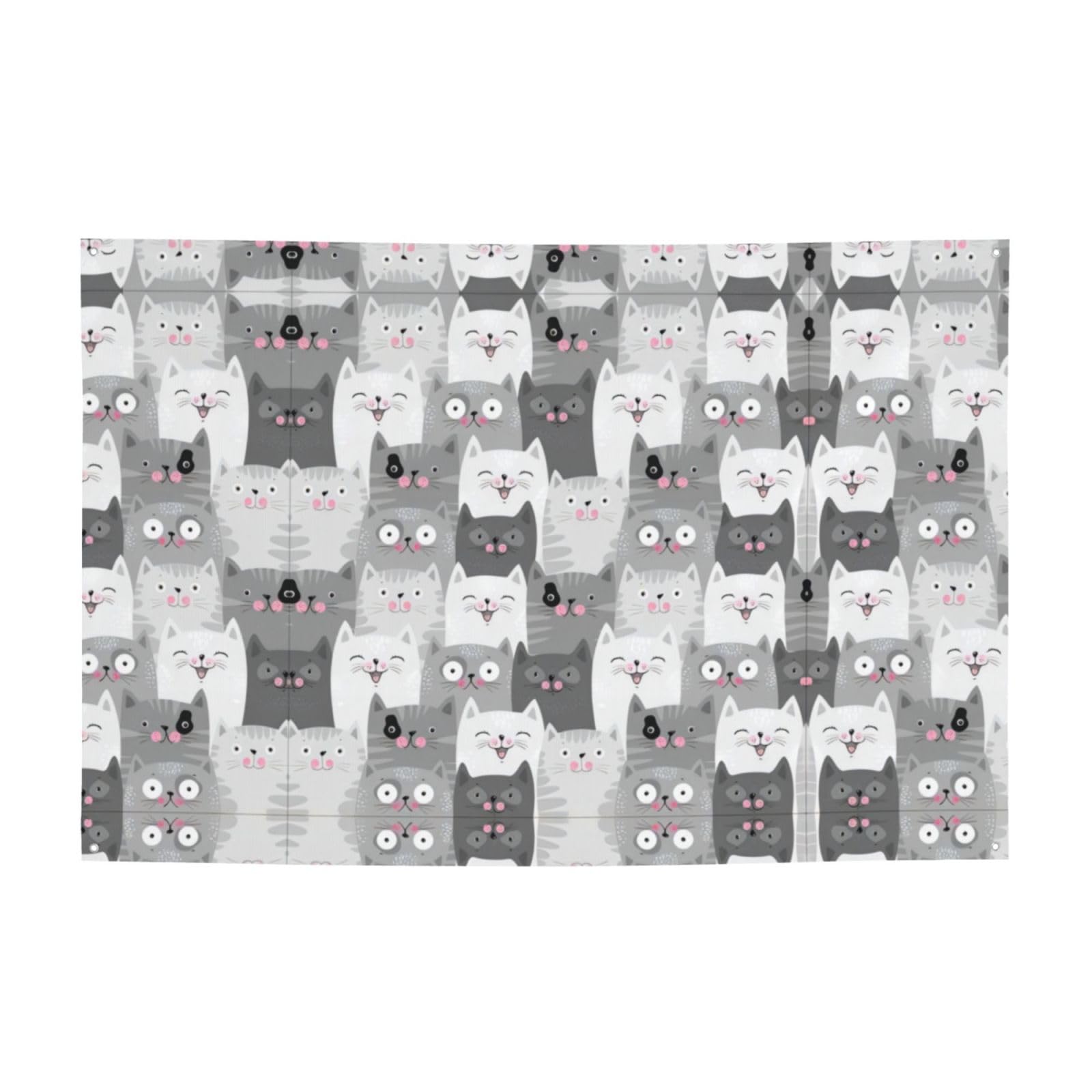 Bannières et drapeaux de chats gris pour fournitures de fête