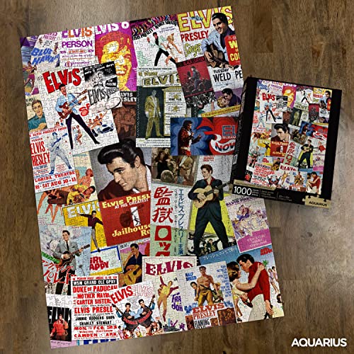 AQUARIUS Elvis Presley - Movie Poster Collage 1000 Piece Jigsaw Puzzle by AQUARIUS - Used condition - Image 3