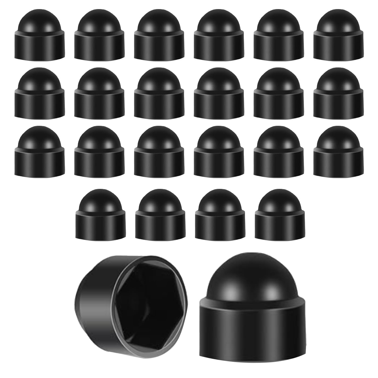 Cyxzmya Black Pack Of 30 Brake Screw Caps, Grease Nipple Caps, Rubber Brake Bleeder, Dust Caps With Keeper, Accessories For Vehicle Covers, Brake Bleeder Nipple Cap, For Cars, Motorcycles.