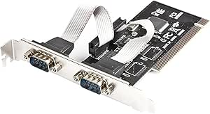 PCI To 2 Dual COM RS232 Serial I/O Port Card Adapter: Buy Online at ...