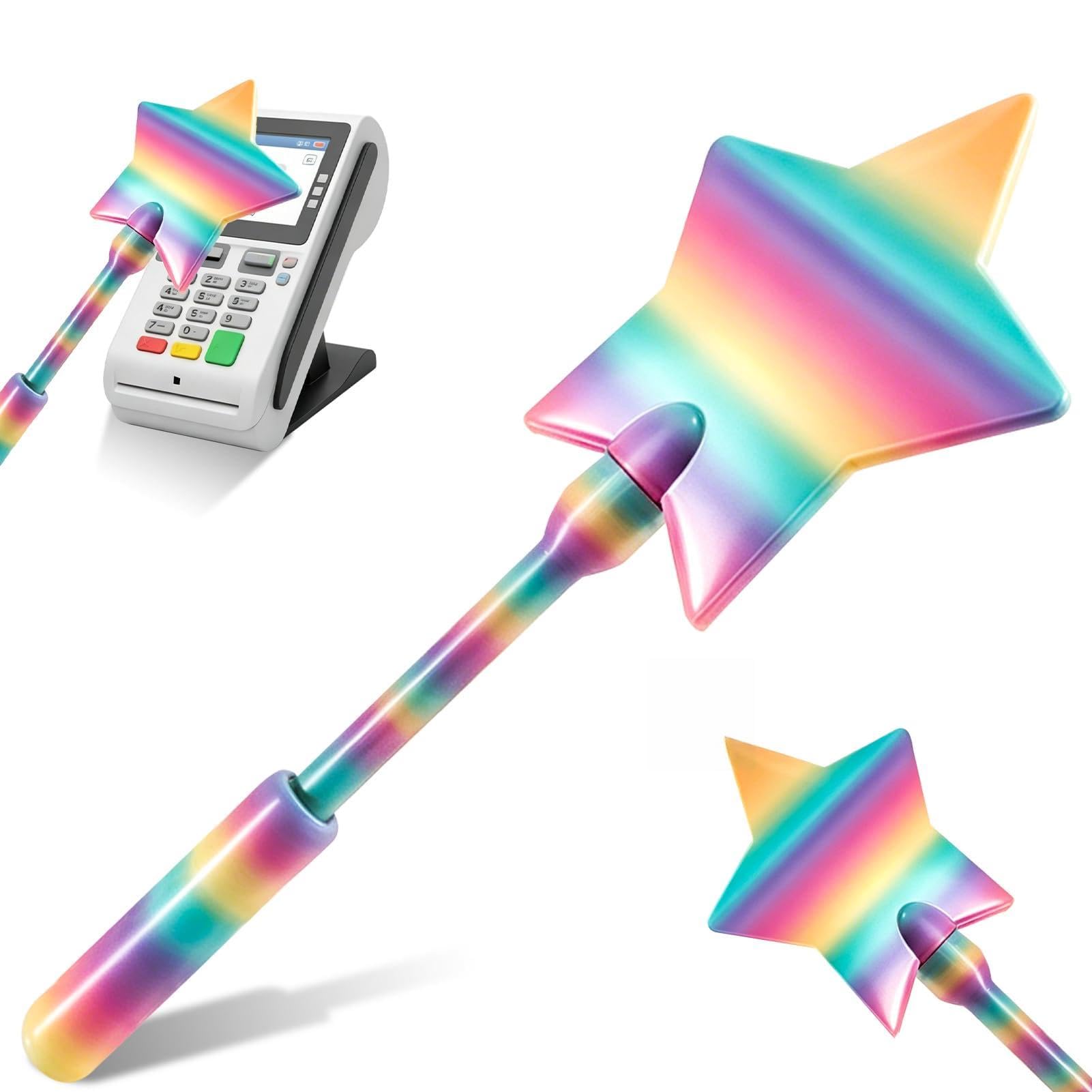 Zauberstab EC Karte, Zauberstab Kreditkarte, 3D Gedruckter Wand Zum Bezahlen 3D Print Bezahl Zauberstäbe Lustige Cardholder Kreditkartenhalter für Teens Erwachsene (Bunt)