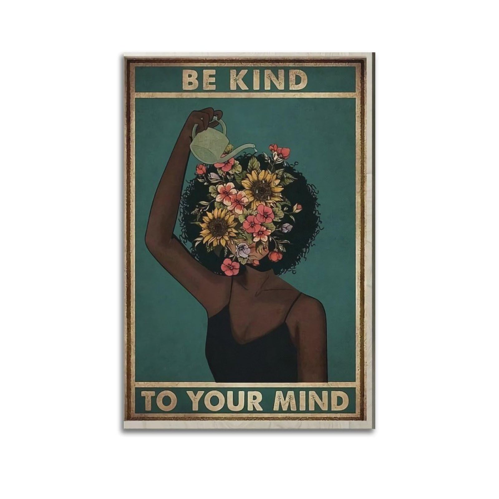 Poster 'Be Kind To Your Mind' - Stile Vintage Hippie Per Pareti Di Casa, Ufficio O Caffè - Foto 7