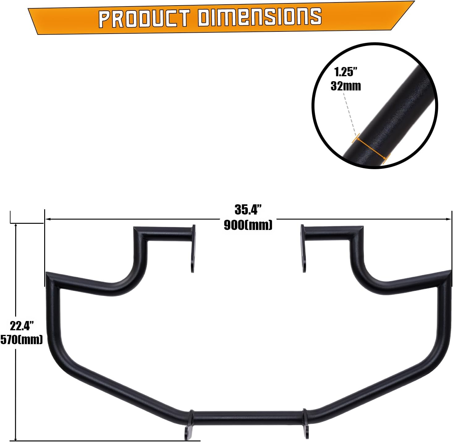 Kinglemc Crash Bar Engine Guard Highway Freeway Bar for Suzuki Volusia Boulevard 800 C50 M50 2000-2021 (Matte Black)