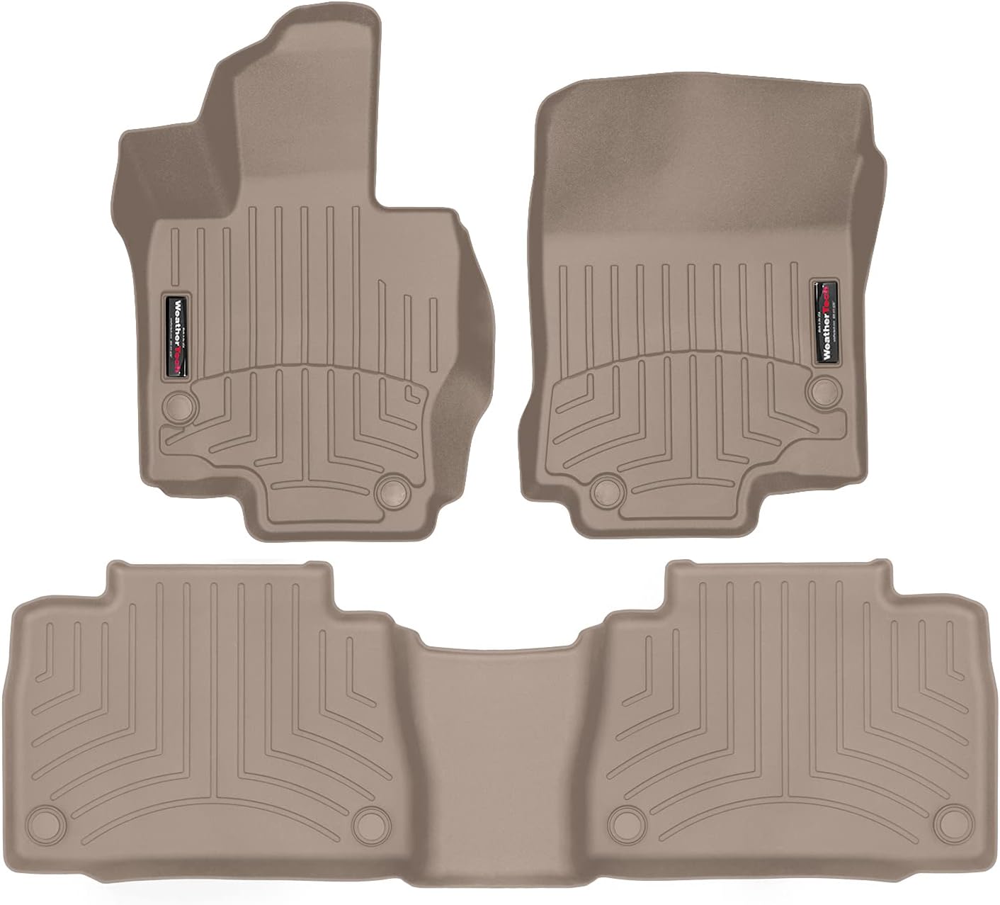 WeatherTech Custom Fit FloorLiners for Mercedes AMG GLE 53 Coupe, AMG GLE 63 S Coupe, GLE Coupe - 1st & 2nd Row (441533-1-4), Black