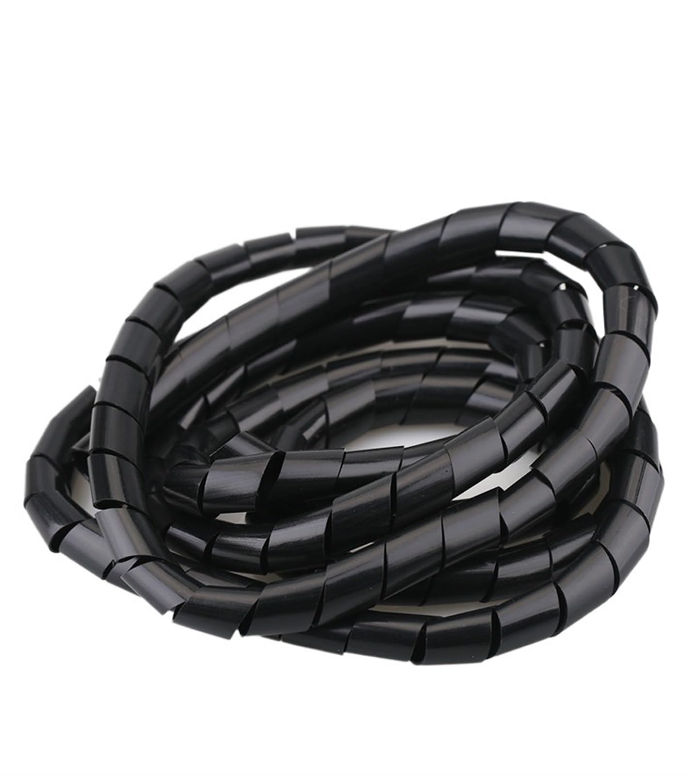 Manicotto per cavo a spirale, 3 metri, guaina protettiva per tubo di avvolgimento da 3 mm, 4 mm, 5 mm, 6 mm, 8 mm, 10 mm, nero (ID6 mm, nero, 3 metri)