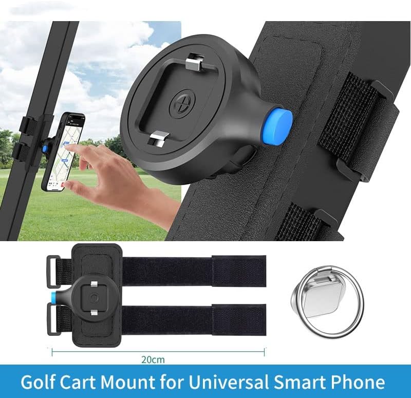 ldchnh cart railing strap mount for universal cell phone with ring finger holder 2 in 1 accessories for cart
