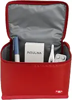 Bolsa Termica Pequena Para Medicamentos Insulina Vermelha