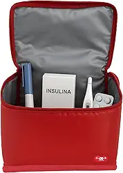 Bolsa Termica Pequena Para Medicamentos Insulina Vermelha