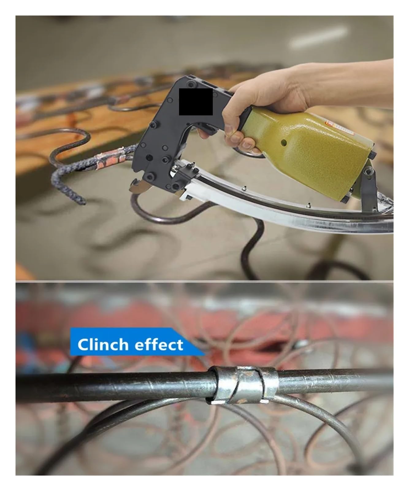 Pistolet do gwoździ, Pneumatic Nail Gun Clinch Clip Guns Spring Mattress Sofa M66 Stapler Clinching Tool For Cage Fixing