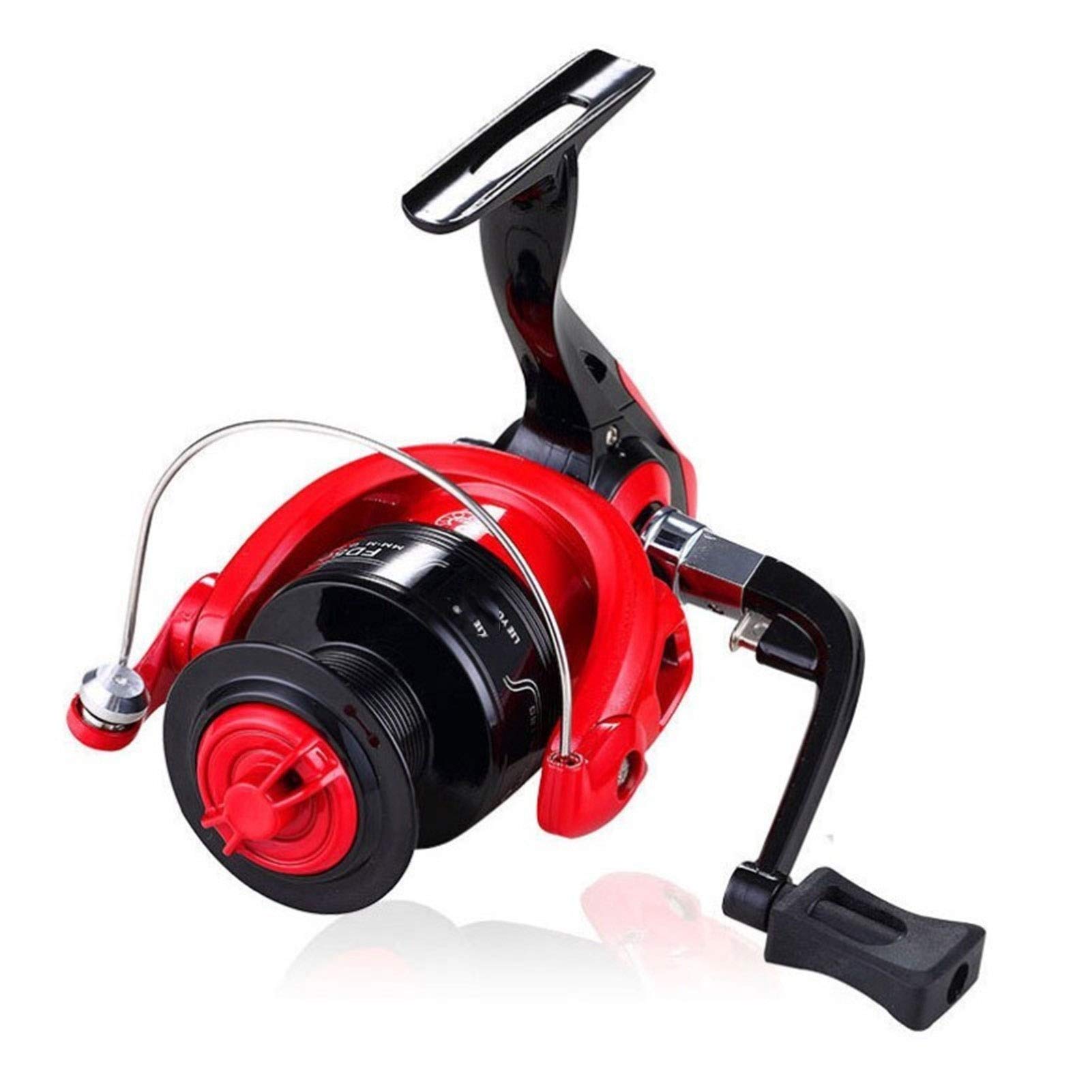 Fishing Reels Fishing Reel FD Series Metal Bearing Brake Force Above 5KG Fresh Water And Salt Water Left/Right Interchangeable Spinning Wheel for Inshore Boat Rock Freshwater Saltwater (Red 8)