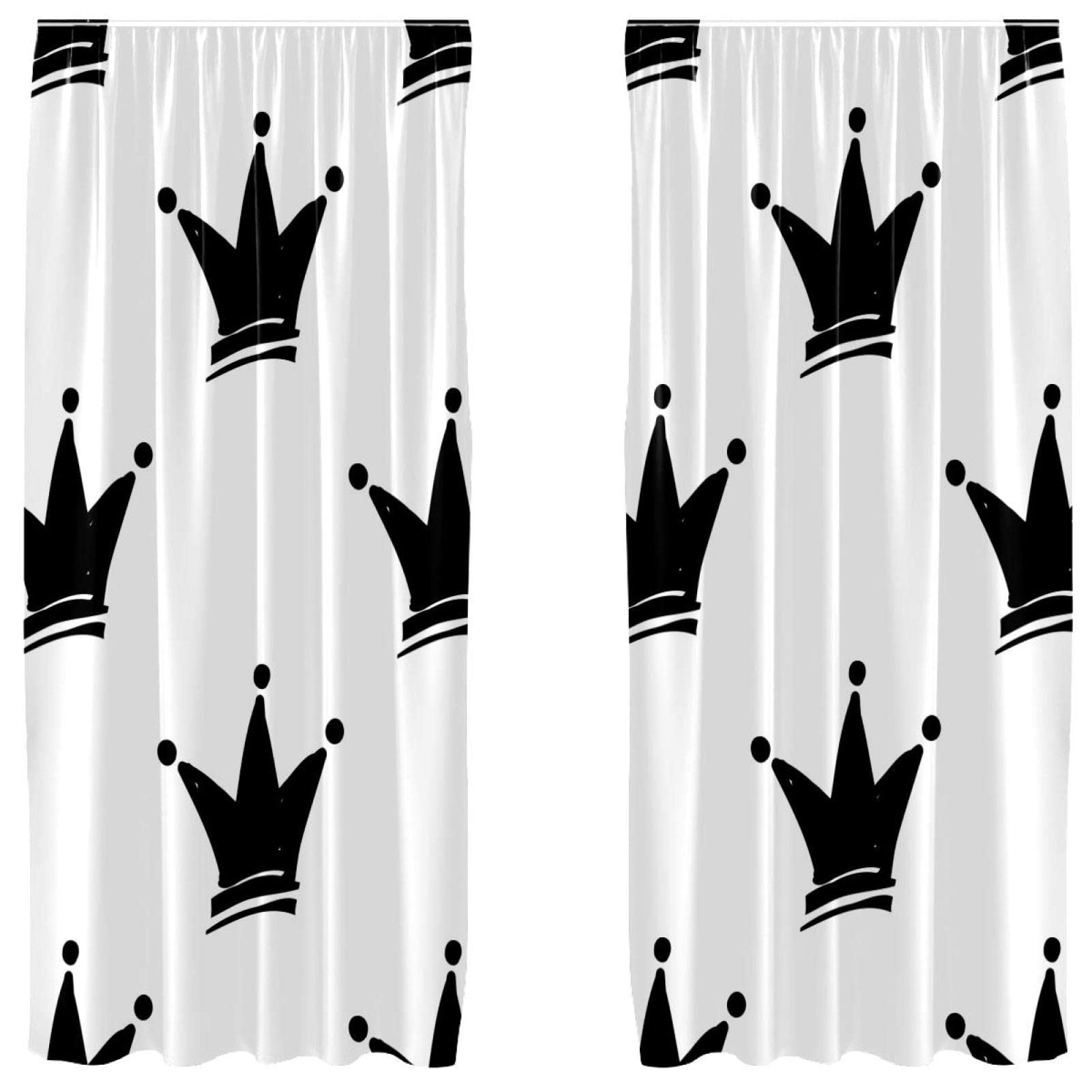 Cortinas opacas Black Crown de microfibra aislante con 2 paneles de 55 x 84 pulgadas