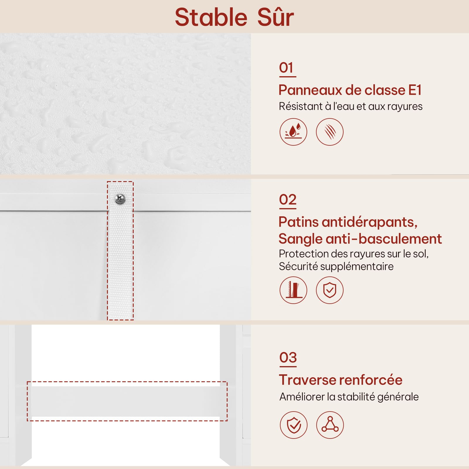 WOLTU Coiffeuse avec Miroir LED, Multiprise, Éclairage Réglable, Grande Coiffeuse avec 5 Tiroirs, Étagères Ouvertes, Armoire, Table de Maquillage en Bois pour Chambre, Blanc, MB6117ws
