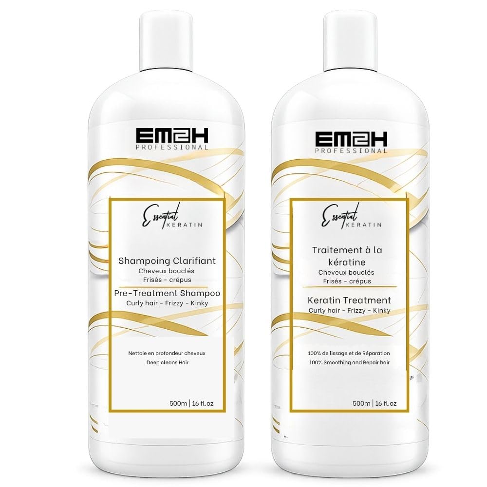 Essential Keratin kit de Lissage Brésilien cheveux crépus lot de 2 (500ml)