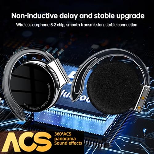 Luisport Open Ear Headphones Noise Cancelling Headphones Workout Headphones Wireless Headphones Bluetooth Earbuds Wireless Earbuds Bluetooth Wireless Earphones (F2-Black) #TOP4