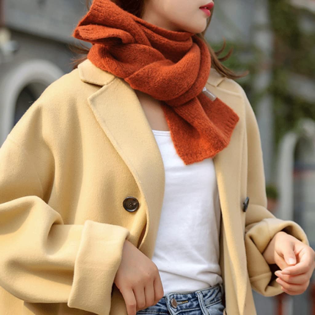 Moda szalik jesień i zima, kaszmirowe małe ciepłe szaliki dla kobiet, miękkie przytulne szale szale, czysty szal (Color : White)