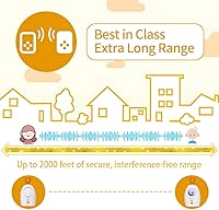 Vista 2 de Monitor de audio para bebés TimeFlys Paladin, versión actualizada, portátil, recargable, alcance extra largo de hasta 2000 pies, luz nocturna