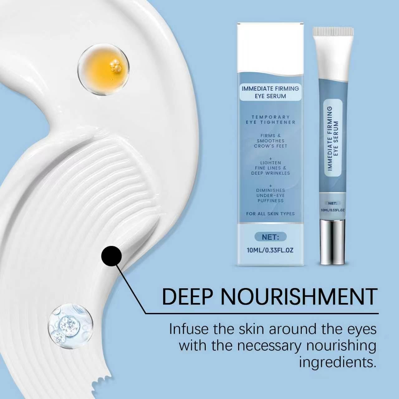 Instant Firming Eye Serum - Anti-Aging Formula, Reduces Under-Eye Bags, Wrinkles, Dark Circles, Fine Lines & Crow'S Feet(10ml)