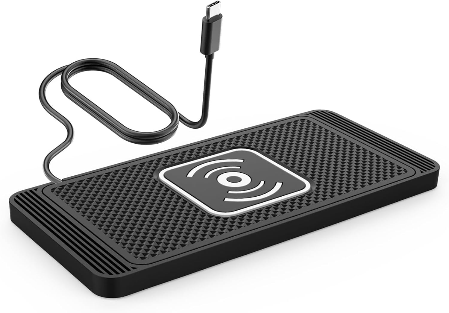 Car Charging Pad for Ford Mustang 2015-2026+, Anti-Slip Phone Charging Mat for Dashboard or Center Console, Cuttable Car Phone Pad Holder,B 15w Type-c Interface