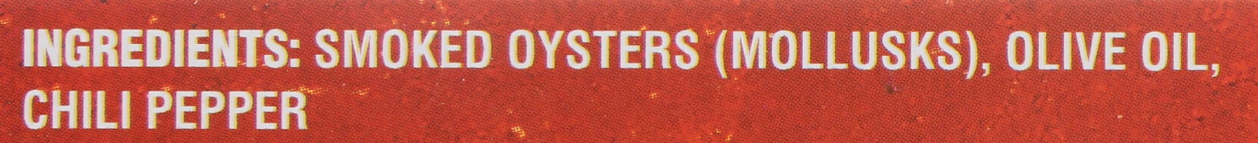 Crown Prince Naturally Smoked Oysters with Red Chilli Pepper 3 oz