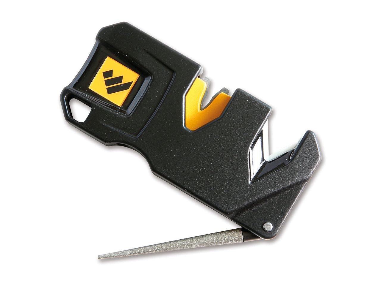 Work Sharp Pivot Plus Knife Sharpener with Crossed Carbide Elements and Ceramic Rods in Black - 8.90 cm