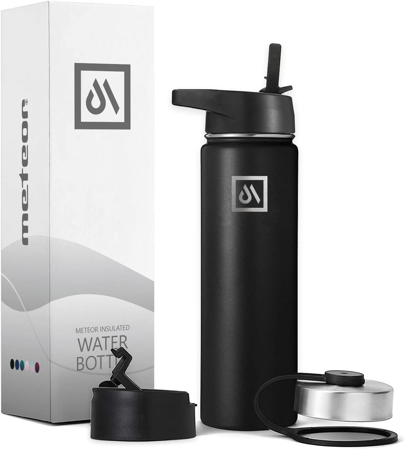 Meteor Insulated Stainless Steel Water Bottle, Vacuum Insulated Drink