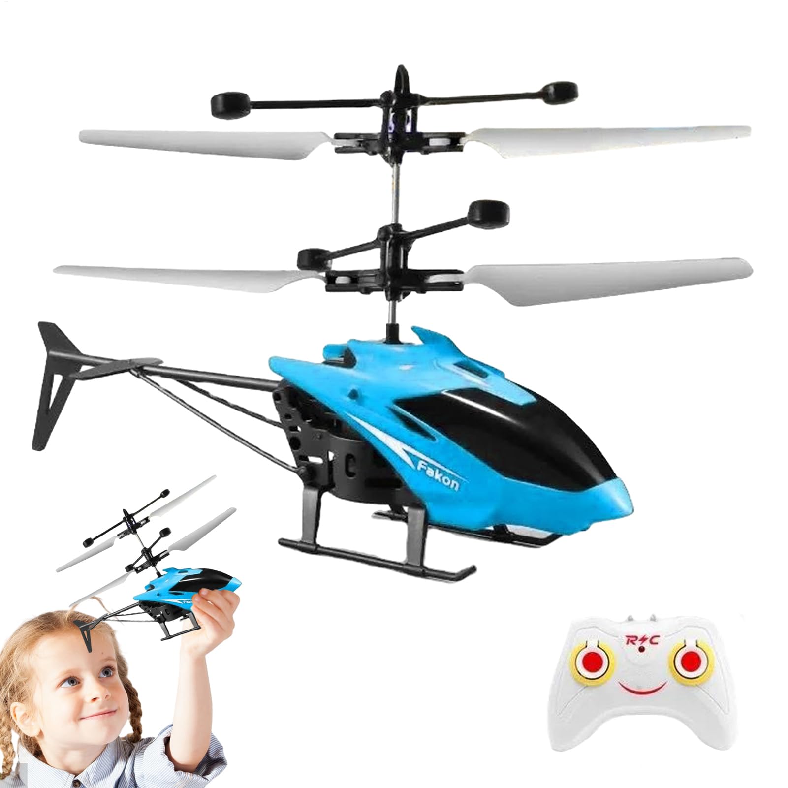 Genérico De Helicóptero De Control Remoto - Drone De Avión con Sensor, Helicóptero RC para Niños | Folleto Flotante Interior Ligero Resistente A Choques por Inducción Manual con Batería De Liti