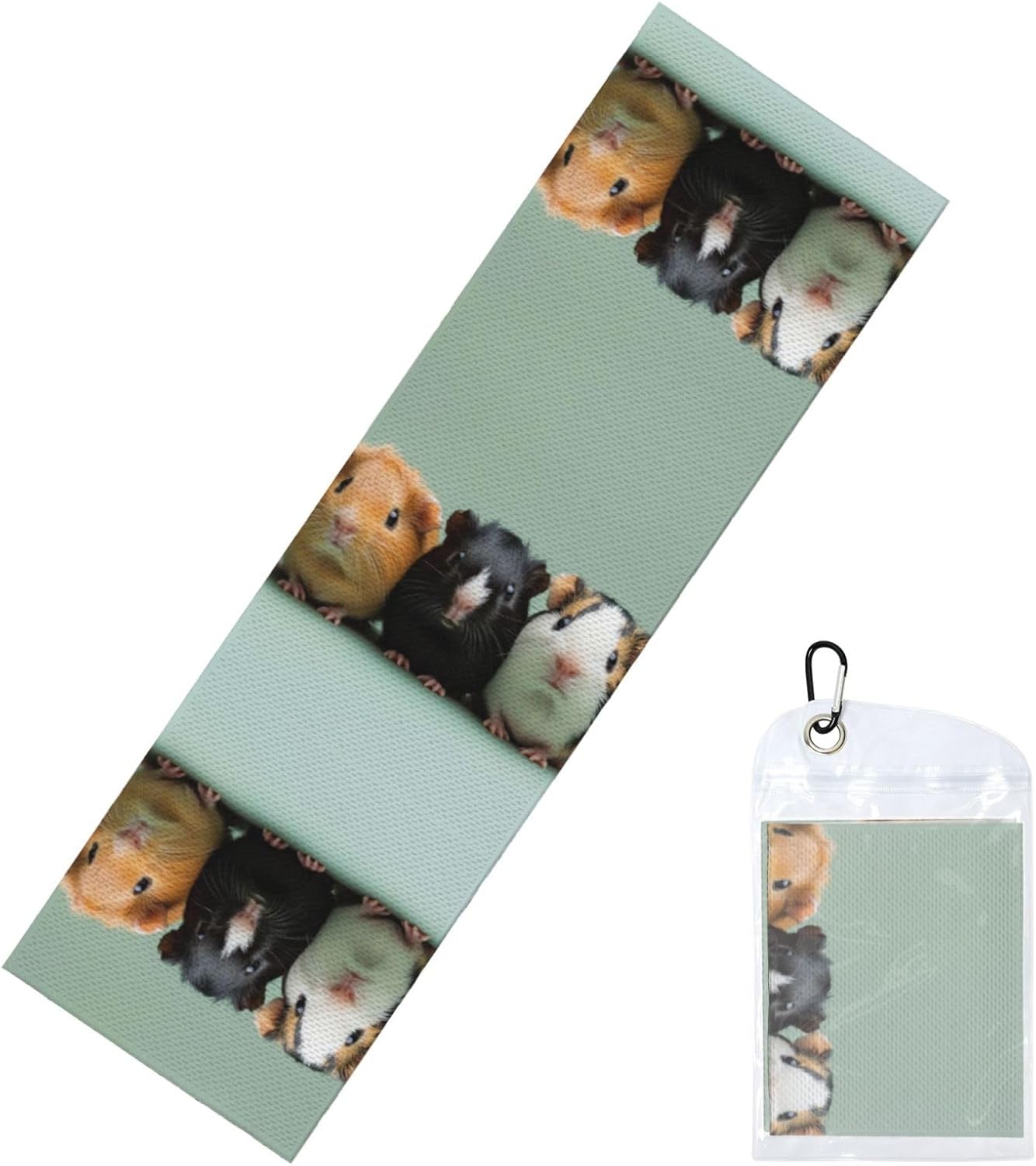 Cooling Towels (40″x12″) Soft Breathable Gym Towels with Waterproof Bag Cooling Neck Wraps for Hot Weather Guinea Pigs Sweat Towel Microfiber Chilly Towel for Yoga Sport Running Workout