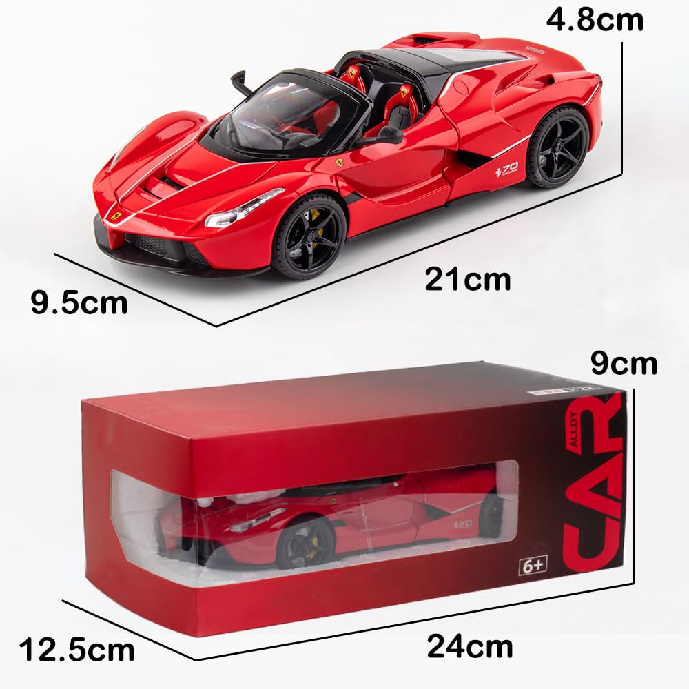 Ferrari LaFerrari 赤 ミニカー Amazon.com: iLooboo Toy Cars Model Ferrari Roadster 1/22 LaFerrari