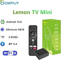 Vista 4 de BOXPUT Mini Android Box 12.0 Lemon TV Small Box 4K Smart TV-Box 2025 with BT Voice Remote – BT5.4, 2GB / 16GB, Allwinner H618 & WiFi6