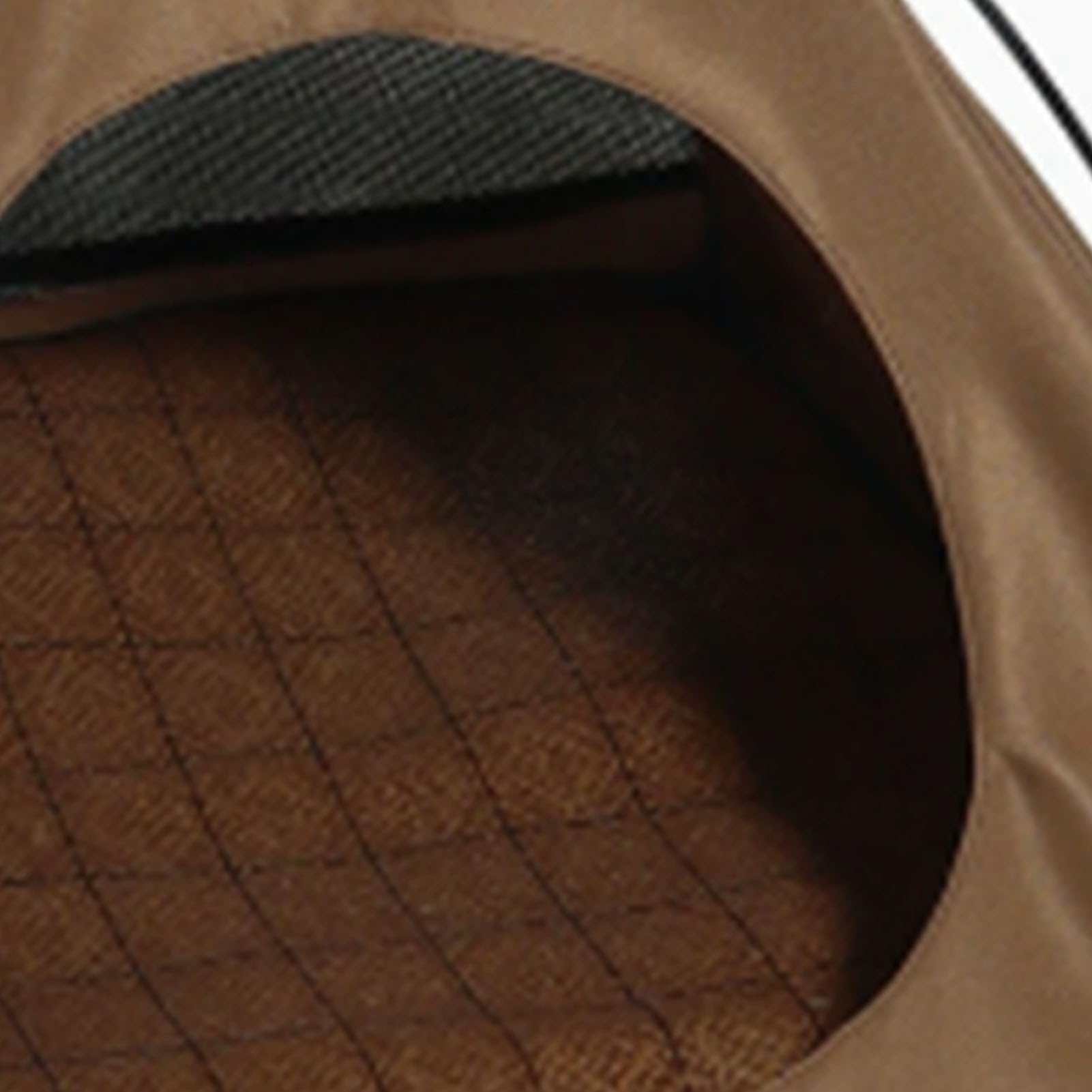 AMONIDA Tenda per Gatti, Letto Accogliente Dal Design Traspirante e Portatile per Uso Interno Ed Esterno, Materiale in Tela (Caffè con Mat)