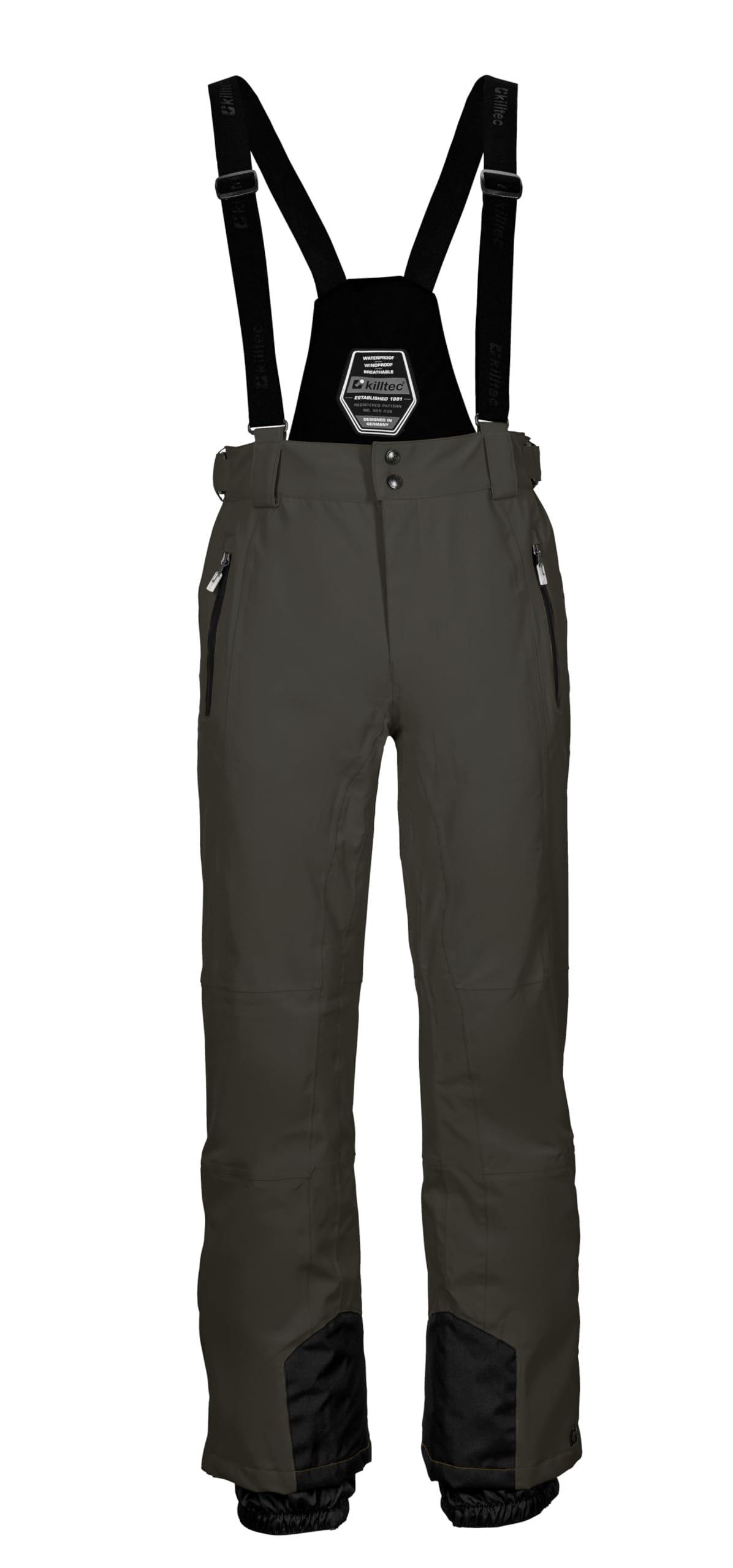 Killtec Herren Skihose/Funktionshose mit abnehmbaren Trägern, Kantenschutz und Schneefang Ksw 100 Enosh Mn Ski Pnts