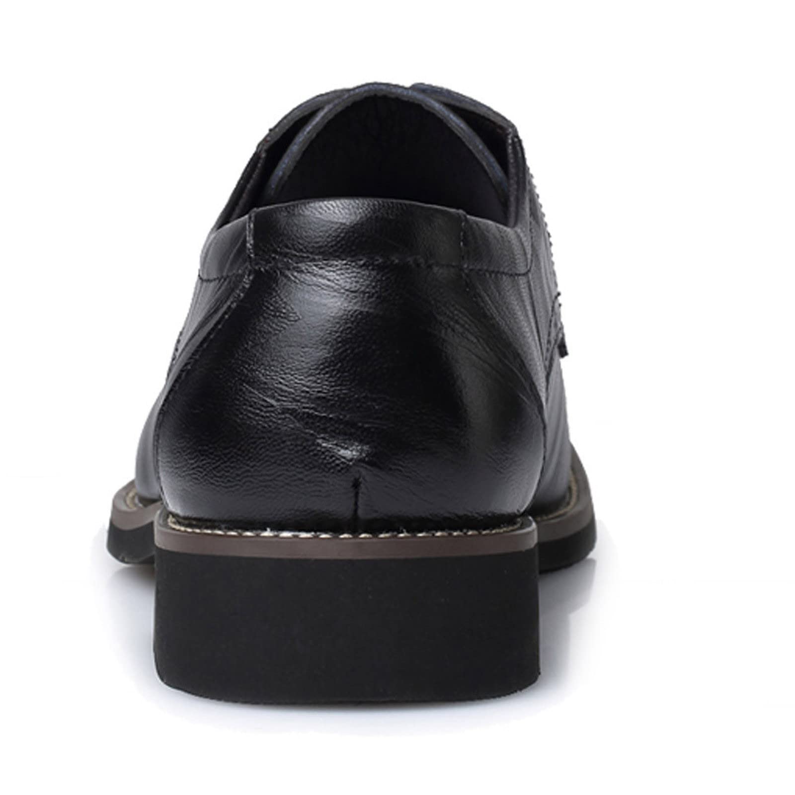 IQYU Lederstiefel Herren,Classic Business Lederschuhe,Anzugschuhe Herren,Wasserdichtes Rutschfester Arbeitsschuh FüR MäNner,Klassische Business Glattleder Spitzenschuhe,SchnüRhalbschuhe Herren