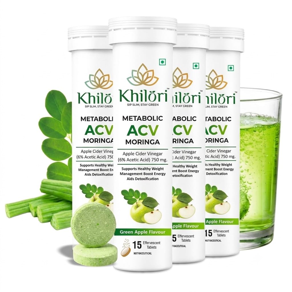 ACV Moringa |Apple Cider Vinegar, Cinnamon & Moringa Powder | No Maltodextrin & No Added Suger - Green Apple Flavour (60 Tablets)-image-22
