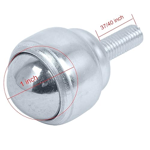 Miniatura 6 de Rodamientos de transferencia de bolas de rodillos – Unidad de transferencia de bola M8 de 1 pulgada para transmisión, montaje en perno, vástago