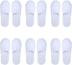 6 Pairs Disposable Hotel Slippers, Disposable Slippers for Guests Travel Suitable for Hotels Spa Centers Home and Travel