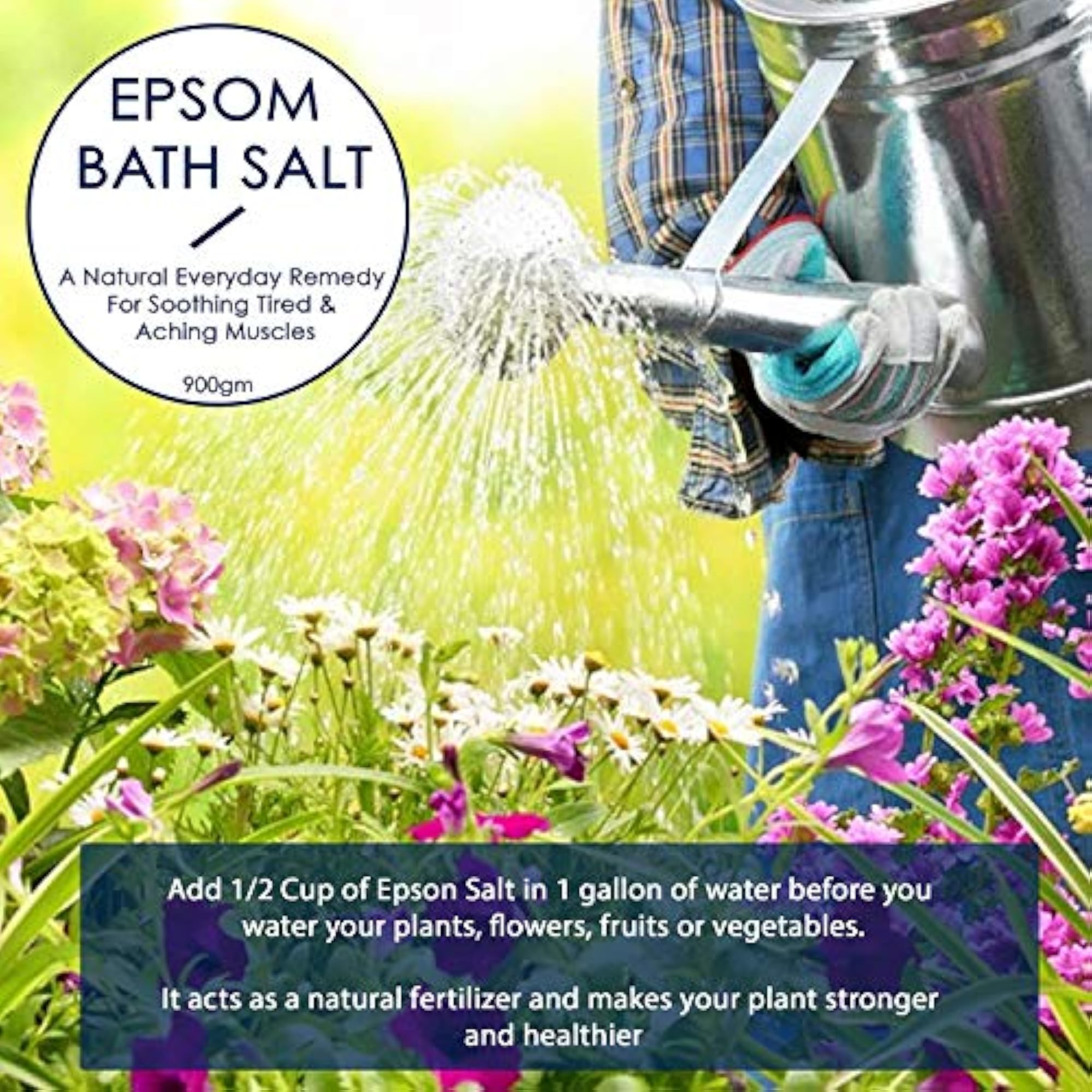 Epsom Salt for Multipurpose Use in Agriculture and Pain Relief