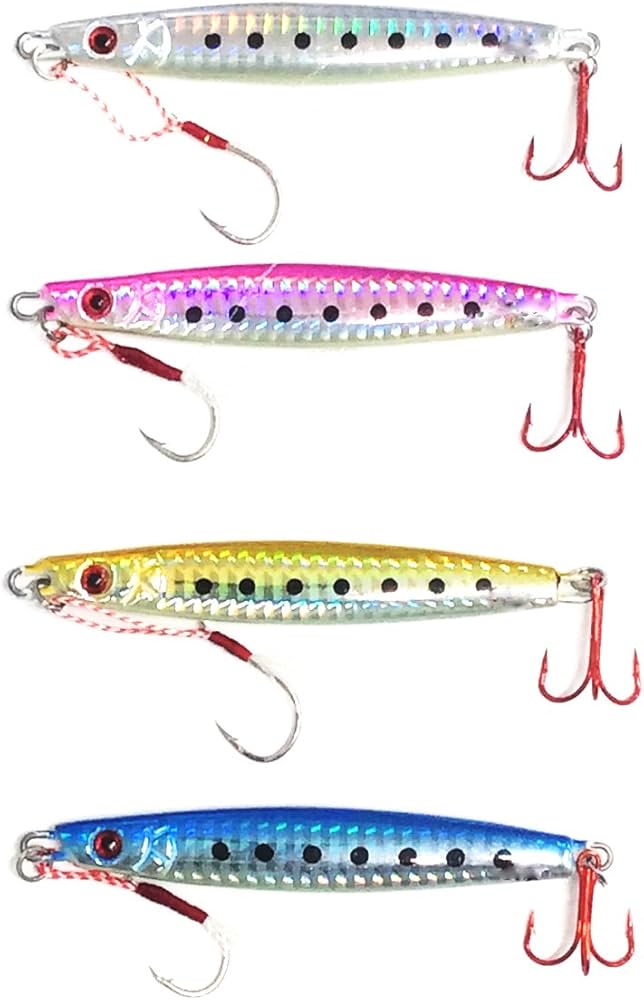 Amazon.co.jp: 【オルルド釣具】メタルジグ 4色セット A 「メタルジグ