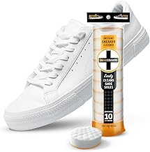 Instant Sole and Sneaker Cleaner, Premium, Disposable, Dual-Sided Sponge for Cleaning & Whitening Shoe Soles (10 Pack)