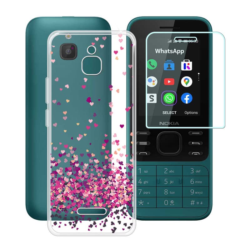 JIENI Cover Per Nokia 6300 4G Custodia + 2 Pezzi Vetro
