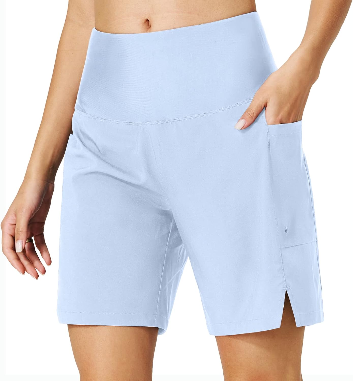 Women's 5" High Waisted Swim Board Shorts Quick Dry Beach Bottom Trunks UPF 50+ with Liner Phone Pockets