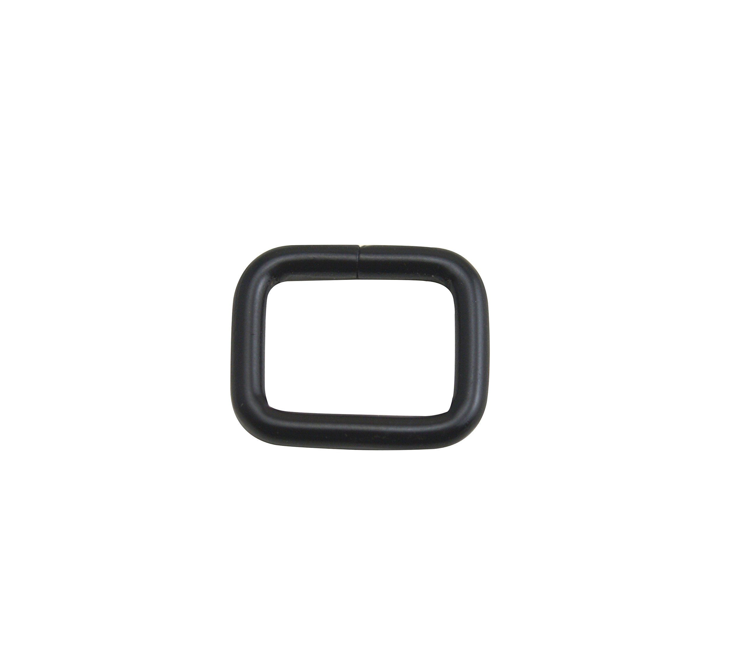 Wuuycoky Black 0.6" Inner Length Rectangle Rings Loop Ring No Welded For Strap Webbing Belts Buckle Pack Of 30