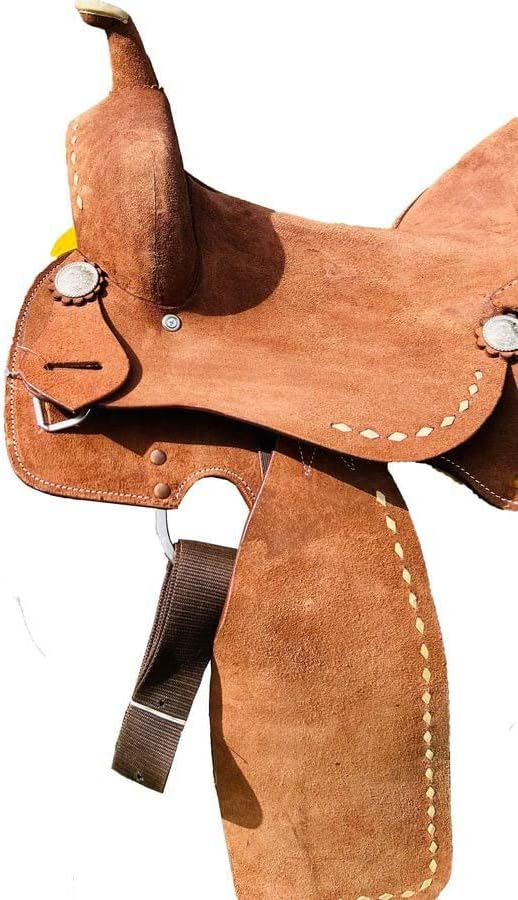 Horse Saddle Leather Western Barrel Racing Handmade Premium Comfort Horse Saddle for Best Riding Trail Equestrian Tooled Carved Size: 10-18 inches Seat Available, UG09