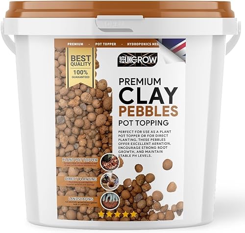 UK GROW Premium 5L Bucket of Clay Pebble Hydroponic Substrate 1L 2L 3L 5L 10L 20L (5L)
