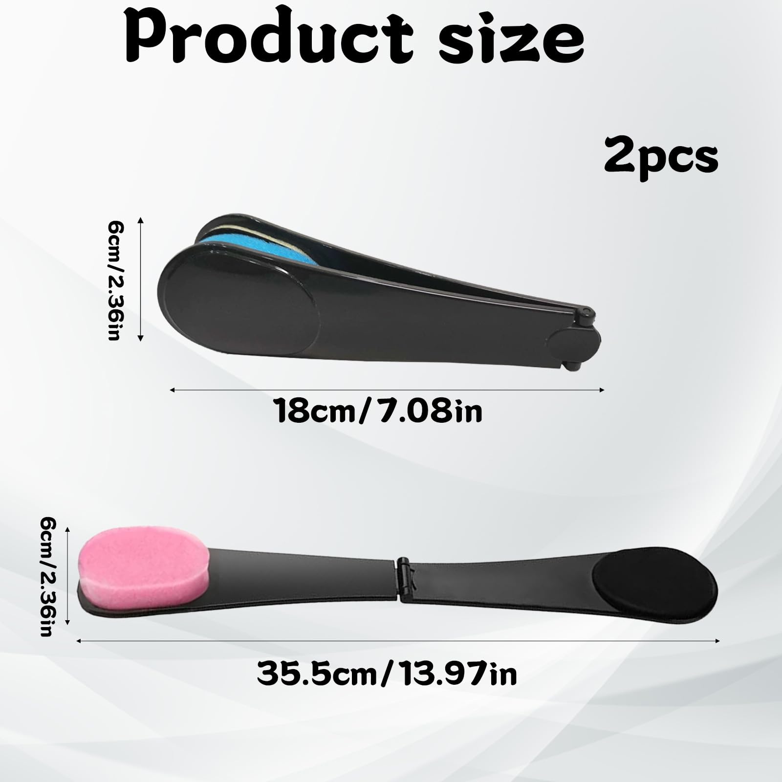 2Pcs Lotion Applicator for Back Back Cream Applicator Long Handle with Foldable Design - Image 2