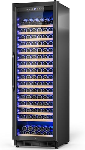 Miniatura 26 de Refrigerador de vino de doble zona de 24 pulgadas de ancho, 154 botellas, refrigerador de vino alto independiente/integrado, bodega de vino de doble